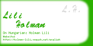 lili holman business card
